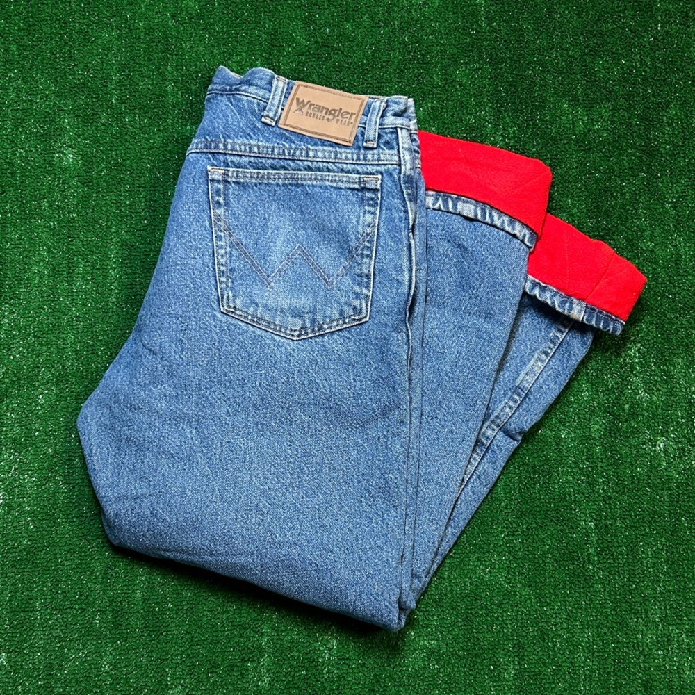 Wrangler Rugged Wear Thermal Insulated Jeans Thinsulate Lined Blue 36x30